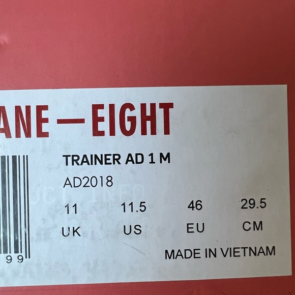 Lane-Eight Trainer AD 1 Mens Size 11.5 Black Lace Up Sneakers - Picture 4 of 7